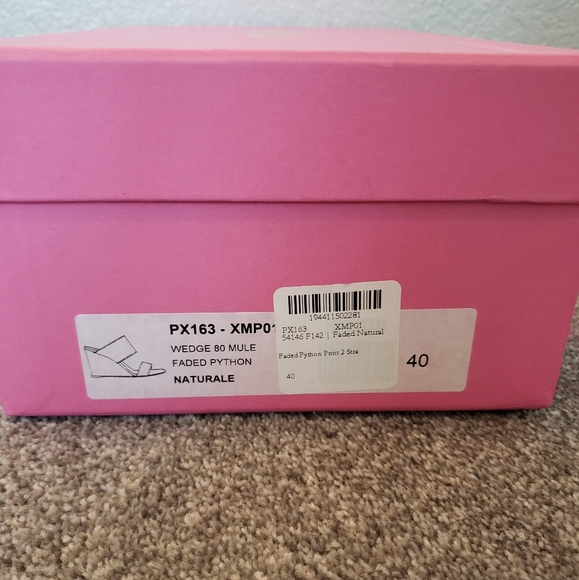 Paris Texas faded python wedge mule womens shoes size 40 - Picture 14 of 16